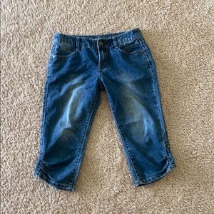 navy blue bermuda jeans